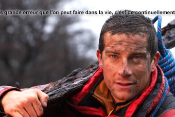 Citation de Bear Grylls, erreur dans la vie : image Timeline