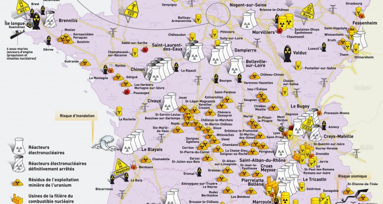 cartes des risques nucléaires en France