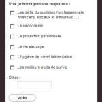 Sondage sur guide de survie