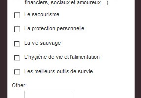 Sondage sur guide de survie